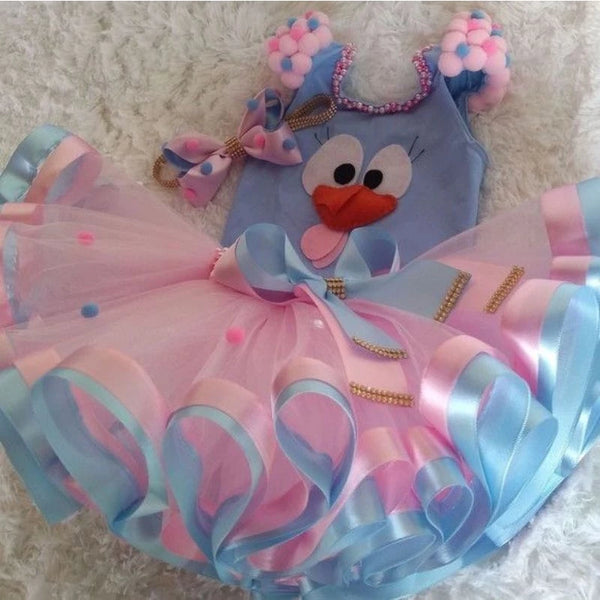 Conjunto Tutu Galinha Pintadinha
