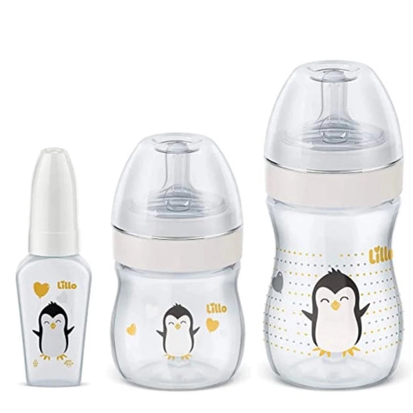 Kit 3 Mamadeiras Lillo Evolution Primeiros Passos de 0 a 1 ano Tampa Anti-vazamento