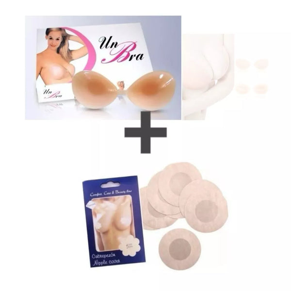 Sutiã Adesivo de Silicone Invisível Aumenta E Levanta Seios