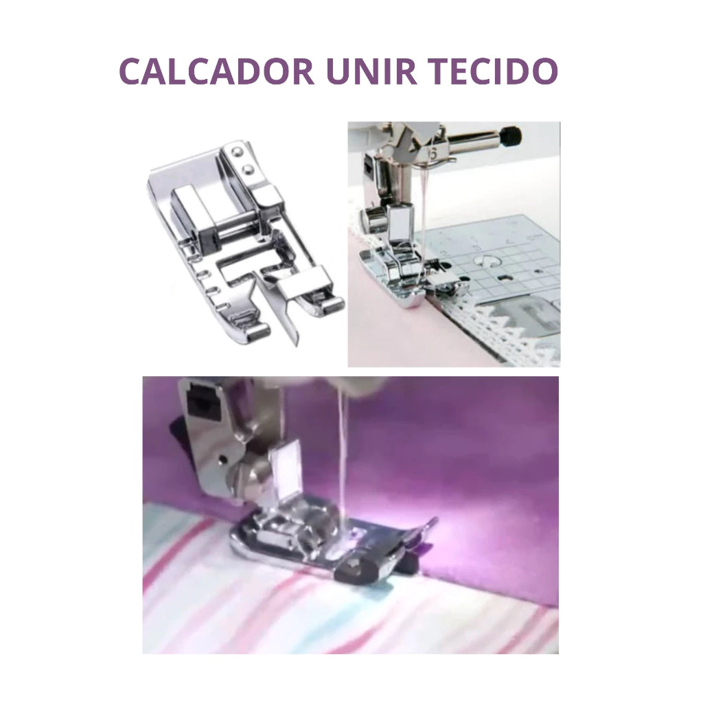 1 CALCADOR PARA COSTURAR RETA -ZIG ZAG PARA UNIÃO DE TECIDOS=C13
