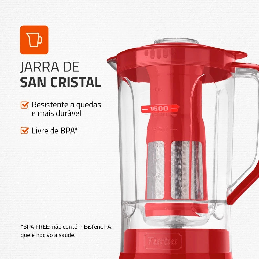 Liquidificador 3 velocidades 550W Power Turbo Power - L-99-FR - Mondial
