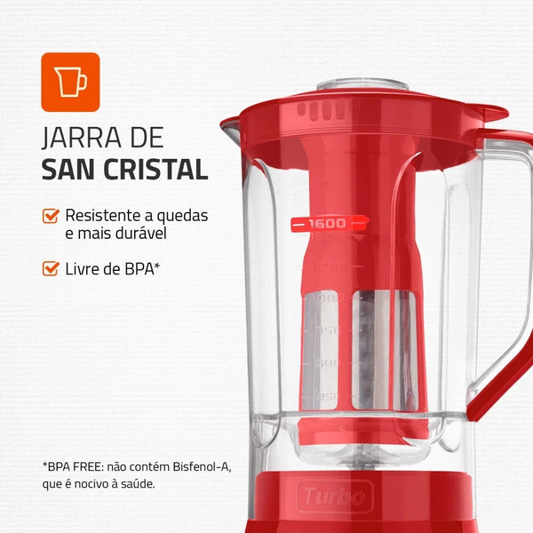 Liquidificador 3 velocidades 550W Power Turbo Power - L-99-FR - Mondial